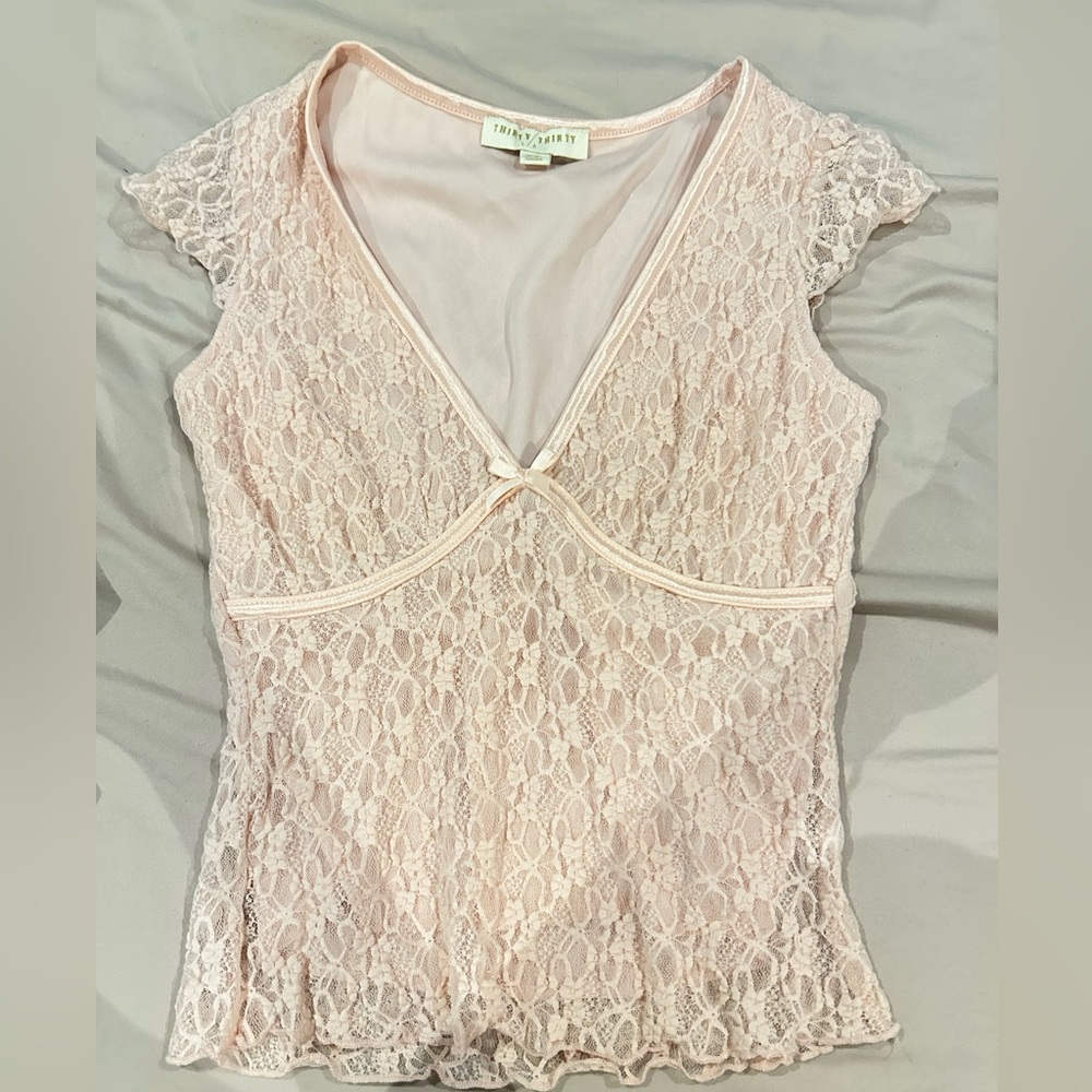 Pink lace baby doll top! Y2K 

Never worn, brand new